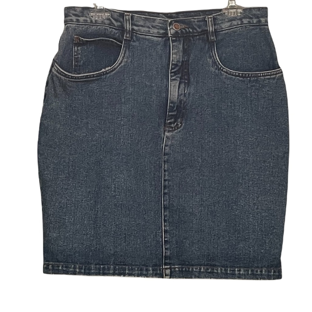 Vintage 80s Bill Blass High Rise Denim Skirt